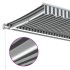 Toldo retráctil manual con LED antracita y blanco 450x300