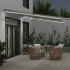 Toldo retráctil manual con luz LED antracita y blanco