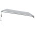 Toldo retráctil automático gris antracita y blanco 500x350