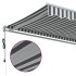 Toldo retráctil automático gris antracita y blanco 500x350