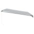 Toldo retráctil manual gris antracita y blanco 500x350