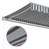 Toldo retráctil manual gris antracita y blanco 500x350