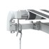 Toldo retráctil manual gris antracita y blanco 500x350