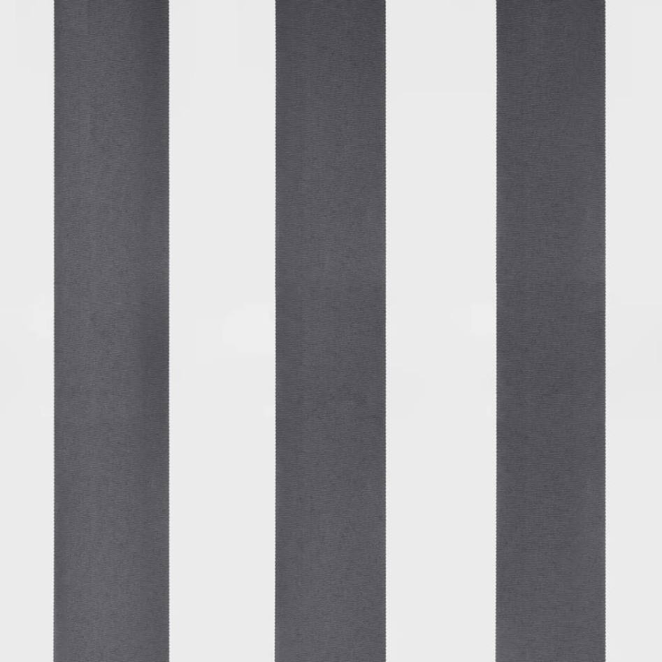 Toldo retráctil manual gris antracita y blanco 500x350