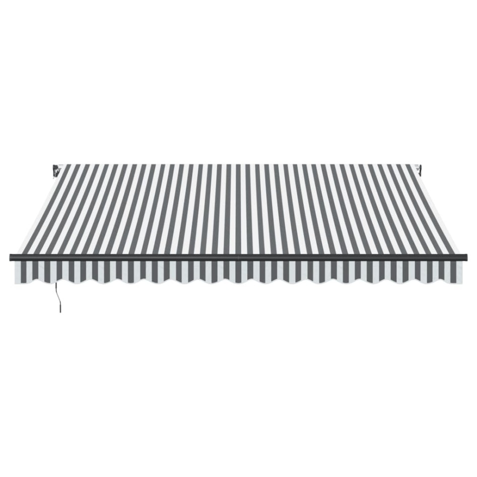 Toldo retráctil manual con luz LED antracita y blanco