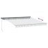 Toldo retráctil manual con luz LED antracita y blanco