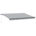 Toldo retráctil manual gris antracita y blanco 500x350
