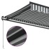 Toldo retráctil manual gris antracita y blanco 500x350