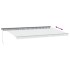 Toldo retráctil manual luz LED antracita y blanco 600x350