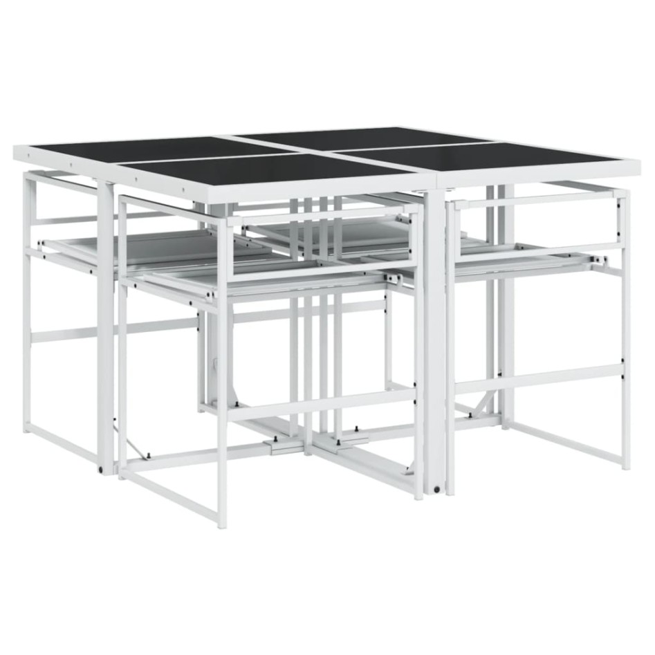 Juego de comedor de jardín 5 pzas con cojines textilene