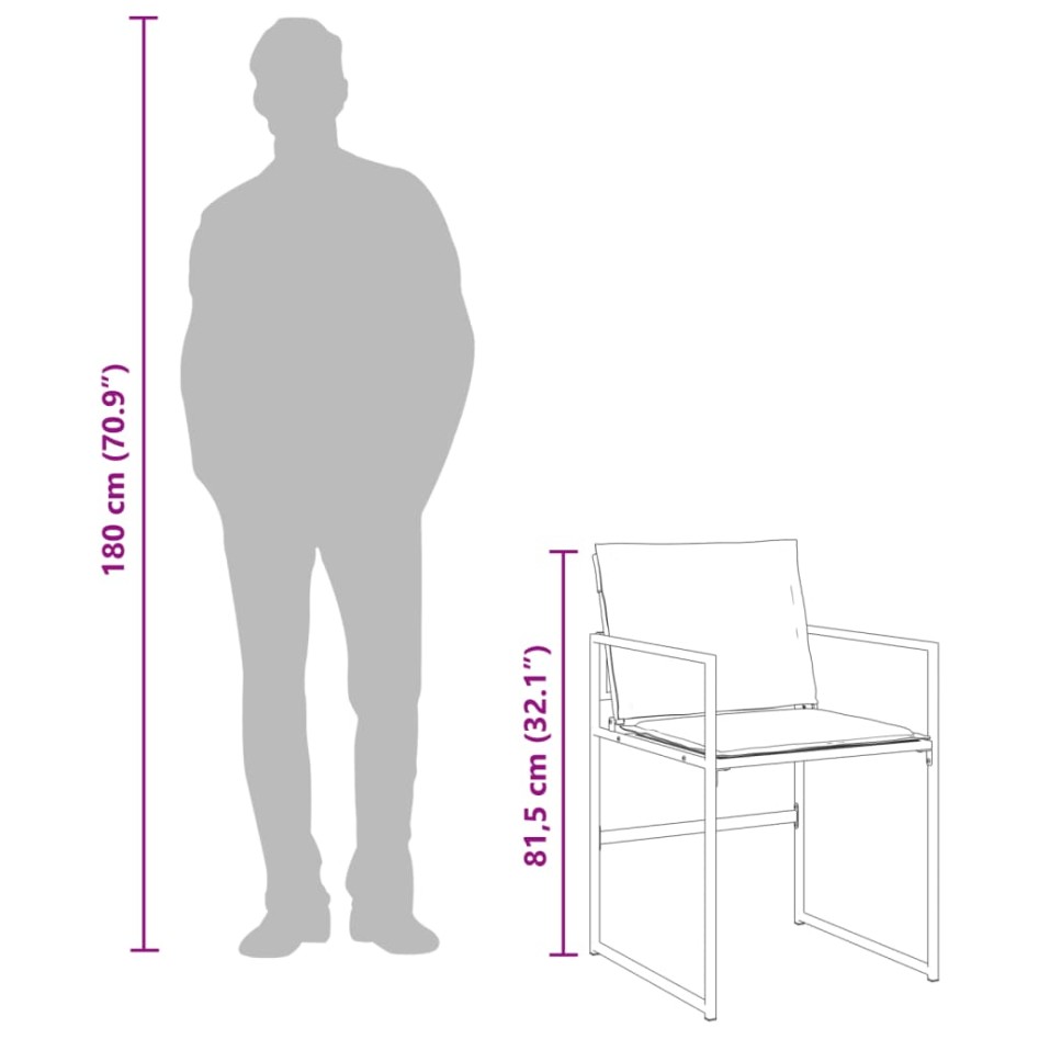 Juego de comedor de jardín 9 pzas con cojines textilene