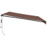 Toldo retráctil automático con luces LED marrón 500x300