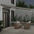 Toldo retráctil manual con luz LED antracita y blanco