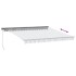 Toldo retráctil manual con luz LED antracita y blanco