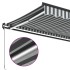 Toldo retráctil manual con luz LED antracita y blanco