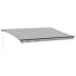 Toldo retráctil manual gris antracita y blanco 500x300