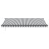 Toldo retráctil manual gris antracita y blanco 500x300