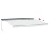 Toldo retráctil manual gris antracita y blanco 500x300