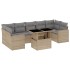 Set de sofás de jardín y cojines 8 piezas ratán sintético