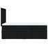 Cama box spring con colchón tela negro 90x200