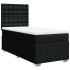 Cama box spring con colchón tela negro 90x200
