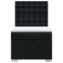 Cama box spring con colchón tela negro 90x200