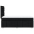 Cama box spring con colchón tela negro 90x200