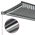 Toldo retráctil manual con luz LED antracita y blanco