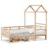 Sofá cama con techo madera maciza de pino 90x200