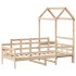 Sofá cama con techo madera maciza de pino 90x190
