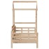 Sofá cama con techo madera maciza de pino 90x190