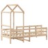 Sofá cama con techo madera maciza de pino 90x190