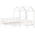 Set de sofá cama con banco y techo madera pino blanco 80x200