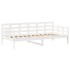 Set de sofá cama con banco y techo madera pino blanco 80x200