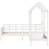 Set de sofá cama con banco y techo madera pino blanco 80x200