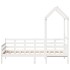 Sofá cama madera maciza de pino blanco 80x200