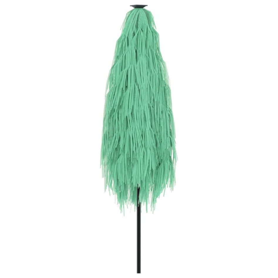 Sombrilla de jardín con poste de acero verde 388x388x248