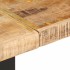 Banco de madera maciza de mango rugosa y acero 160