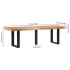 Banco de madera maciza de mango rugosa y acero 160