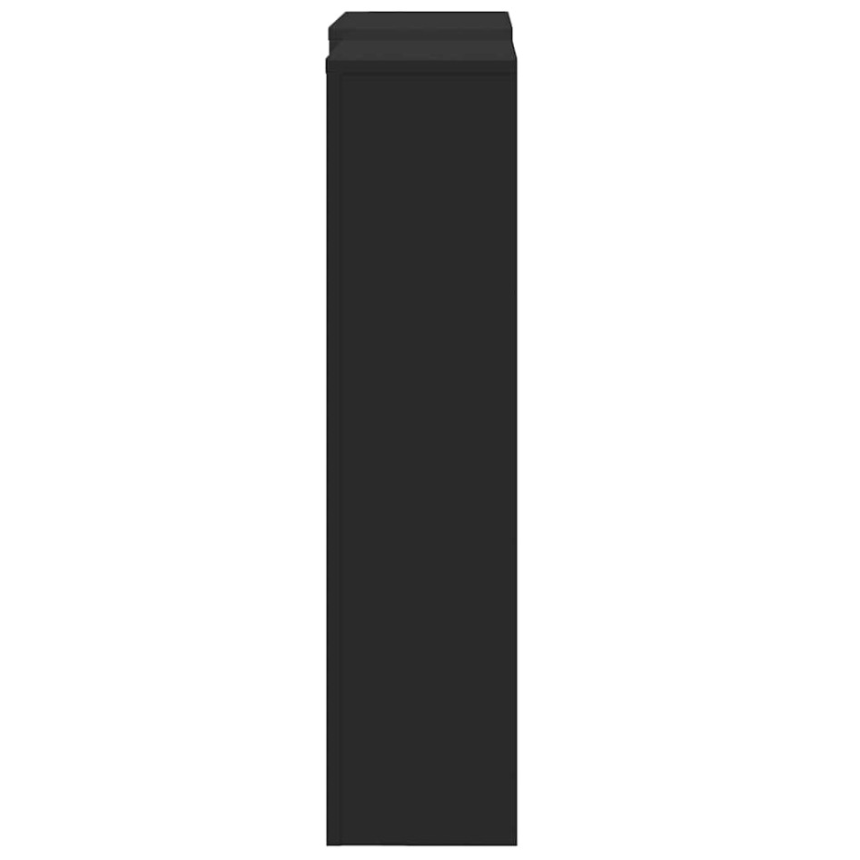 Cubierta de radiador madera de ingeniería negro