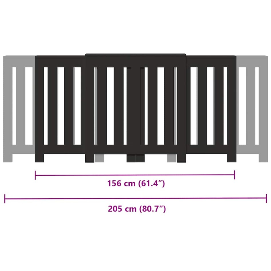 Cubierta de radiador madera de ingeniería negro