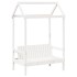 Set de sofá cama con banco y techo madera pino blanco 80x200