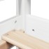 Set de sofá cama con banco y techo madera pino blanco 80x200
