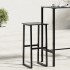 Taburetes de bar 4 unidades acero negro 38x38x80