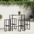 Taburetes de bar 4 unidades acero negro 38x38x80
