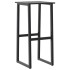 Taburetes de bar 4 unidades acero negro 38x38x80