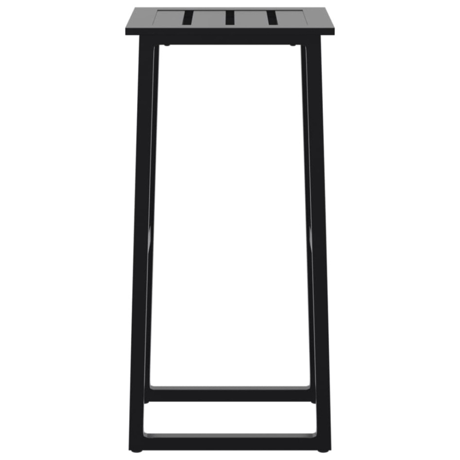 Taburetes de bar 4 unidades acero negro 38x38x80