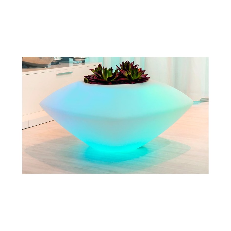 Macetero de diseño iluminado