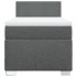 Cama box spring con colchón tela gris oscuro 90x190