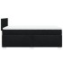Cama box spring con colchón tela negro 100x200